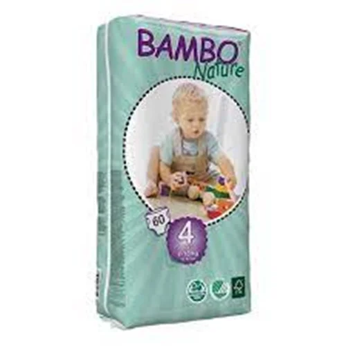 پوشک بچه بامبو سایز 4 بسته 60 عددی bambo nature diapers size 4